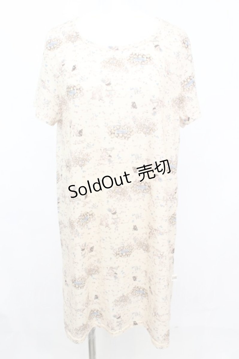 画像1: 【SALE】frache lippee / インディアンプリントのゆったりワンピース 【franche lippee 2011 Autumn/Winter Collection Book 電撃ムックシリーズ】  クリーム O-25-10-25-1042-LO-OP-IG-ZT128 (1)