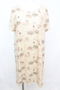 frache lippee / インディアンプリントのゆったりワンピース 【franche lippee 2011 Autumn/Winter Collection Book 電撃ムックシリーズ】  クリーム O-25-10-25-1042-LO-OP-IG-ZT128