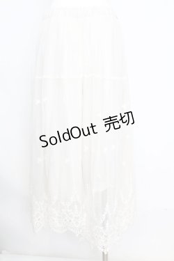 画像3: axes femme / レース刺繍フレアパンツ M アイボリー O-25-10-25-1043-AX-PA-IG-ZT211