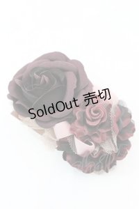 axes femme / ボリュームフラワースリーピン  ワイン系 O-25-10-25-1047-AX-AC-IG-OS