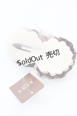 画像2: axes femme / ボリュームフラワースリーピン  ワイン系 O-25-10-25-1047-AX-AC-IG-OS