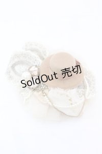 axes femme / コサージュクリップブローチ  アイボリー 帽子 O-25-10-25-1050-AX-ZA-IG-OS