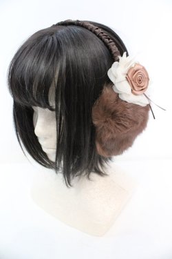 画像1: axes femme / ガーデンファーイヤーマフ  ブラウン O-25-10-25-1055-AX-AC-IG-OS
