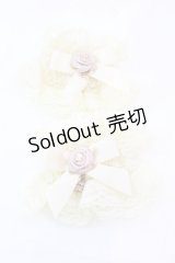 axes femme / 巻きバラ付2段レースカフス  オフ O-25-10-25-1060-AX-ZA-IG-OS