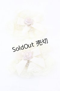 axes femme / 巻きバラ付2段レースカフス  オフ O-25-10-25-1060-AX-ZA-IG-OS