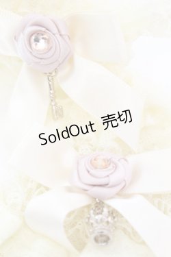 画像2: axes femme / 巻きバラ付2段レースカフス  オフ O-25-10-25-1060-AX-ZA-IG-OS