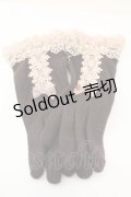 axes femme / リボンｘレースフェミニン手袋  ブラウン O-25-10-25-1064-AX-BL-IG-OS