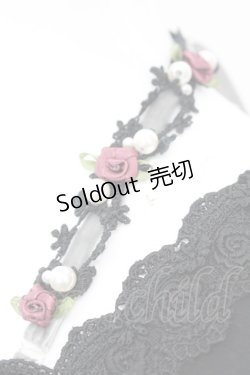 画像2: axes femme / はしごレースホルターネックカットソー M クロ O-25-10-25-1007-AX-TO-IG-OS