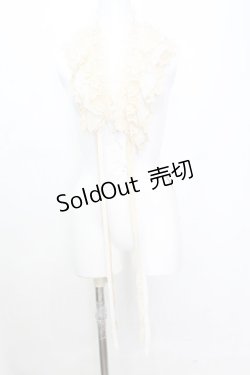 画像2: axes femme / レースフリルストール  アイボリー O-25-10-25-1001-AX-ZA-IG-OS