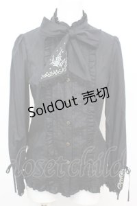 axes femme POETIQUE / 刺繍入りブラウス M クロ0 O-25-10-25-1010-AX-BL-IG-OS