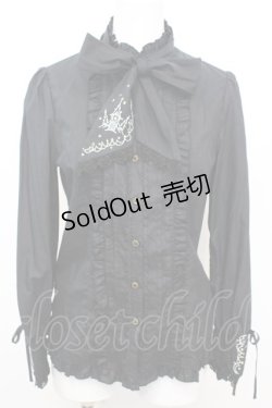 画像1: axes femme POETIQUE / 刺繍入りブラウス M クロ0 O-25-10-25-1010-AX-BL-IG-OS