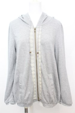 画像1: axes femme / バックチュールパーカー M グレー O-25-10-25-1012-AX-TO-IG-OS