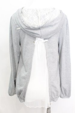 画像2: axes femme / バックチュールパーカー M グレー O-25-10-25-1012-AX-TO-IG-OS