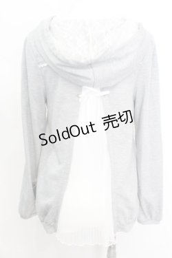 画像2: axes femme / バックチュールパーカー M グレー O-25-10-25-1012-AX-TO-IG-OS