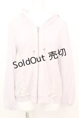 axes femme / レースアップパーカー M ラベンダー O-25-10-25-1014-AX-TO-IG-OS