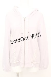 axes femme / レースアップパーカー M ラベンダー O-25-10-25-1014-AX-TO-IG-OS
