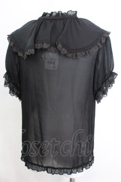 画像3: axes femme / ビッグフリルフェミニンブラウス M クロ O-25-10-25-1015-AX-BL-IG-OS