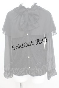 axes femme / ケープ付レーシープルオーバー M クロ O-25-10-25-1016-AX-TO-IG-OS