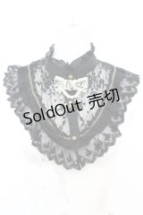 axes femme / リボン付レーシーつけ襟  クロ O-25-10-25-1002-AX-ZA-IG-OS