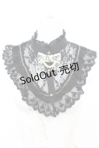 axes femme / リボン付レーシーつけ襟  クロ O-25-10-25-1002-AX-ZA-IG-OS