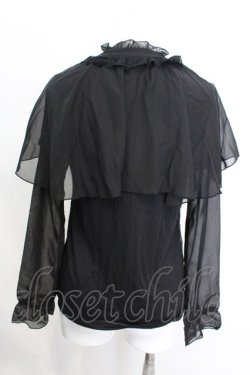 画像2: axes femme / ケープ付レーシープルオーバー M クロ O-25-10-25-1016-AX-TO-IG-OS
