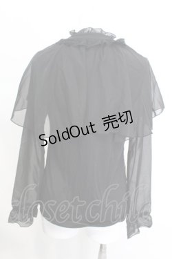 画像2: axes femme / ケープ付レーシープルオーバー M クロ O-25-10-25-1016-AX-TO-IG-OS