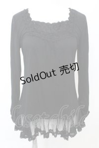 axes femme / 裾チュールインナープルオーバー M クロ O-25-10-25-1017-AX-TO-IG-OS