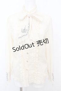 axes femme POETIQUE / 刺繍入りブラウス M アイボリー O-25-10-25-1019-AX-BL-IG-OS