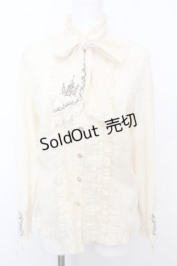 画像1: axes femme POETIQUE / 刺繍入りブラウス M アイボリー O-25-10-25-1019-AX-BL-IG-OS