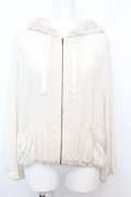 axes femme / ピンタックシフォンパーカー M アイボリー O-25-10-25-1020-AX-TO-IG-OS