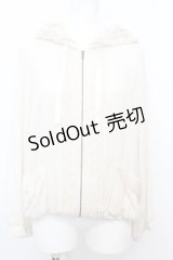 axes femme / ピンタックシフォンパーカー M アイボリー O-25-10-25-1020-AX-TO-IG-OS