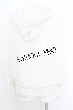 画像2: axes femme / ピンタックシフォンパーカー M アイボリー O-25-10-25-1020-AX-TO-IG-OS