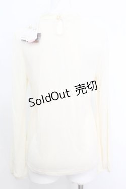 画像2: axes femme / プチスタンド襟ブラウス風プルオーバー M アイボリー O-25-10-25-1021-AX-TO-IG-OS