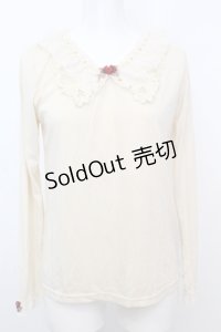 axes femme / 襟付インナープルオーバー  アイボリー O-25-10-25-1024-AX-TO-IG-OS