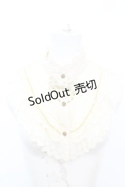 画像1: axes femme / リボン付レーシーつけ襟  アイボリー O-25-10-25-1003-AX-ZA-IG-OS