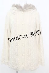 axes femme / 裏ボア付きニットコート M アイボリー O-25-10-25-1025-AX-JA-IG-OS