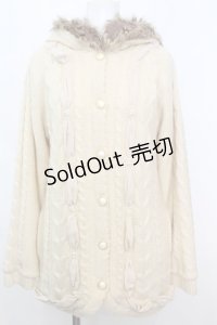 axes femme / 裏ボア付きニットコート M アイボリー O-25-10-25-1025-AX-JA-IG-OS