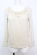 axes femme / 袖口ブラウスディテールインナーPO M アイボリー O-25-10-25-1026-AX-TO-IG-OS