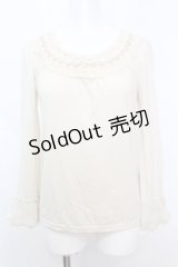 axes femme / 袖口ブラウスディテールインナーPO M アイボリー O-25-10-25-1026-AX-TO-IG-ZT1103A