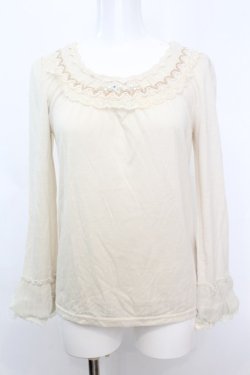 画像1: axes femme / 袖口ブラウスディテールインナーPO M アイボリー O-25-10-25-1026-AX-TO-IG-OS