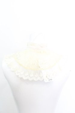 画像2: axes femme / リボン付レーシーつけ襟  アイボリー O-25-10-25-1003-AX-ZA-IG-OS