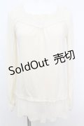 axes femme / ローズレースカットソー M アイボリー O-25-10-25-1030-AX-TO-IG-OS