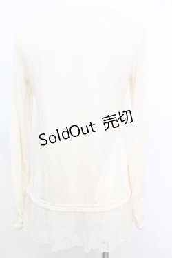 画像2: axes femme / ローズレースカットソー M アイボリー O-25-10-25-1030-AX-TO-IG-OS