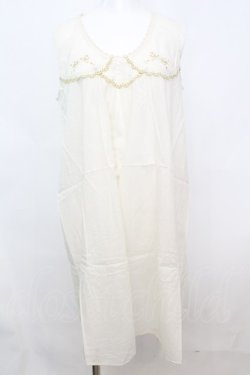 画像1: Cherir la femme / リボン刺繍ワンピース M アイボリー O-25-10-25-1031-LO-TO-IG-OS