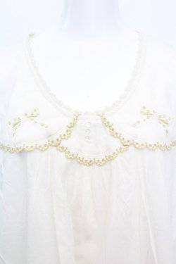 画像2: Cherir la femme / リボン刺繍ワンピース M アイボリー O-25-10-25-1031-LO-TO-IG-OS