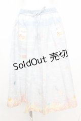 Cherir la femme / 海柄スカート M サックス O-25-10-25-1033-LO-SK-IG-OS