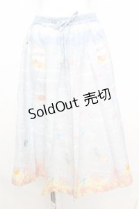 Cherir la femme / 海柄スカート M サックス O-25-10-25-1033-LO-SK-IG-OS