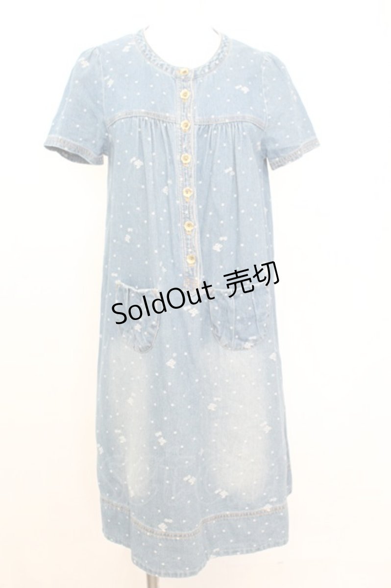 画像1: 【SALE】frache lippee / デニムワンピース  インディゴ O-25-10-25-1035-LO-OP-IG-ZT123 (1)