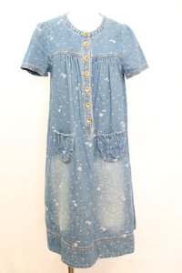 frache lippee / デニムワンピース  インディゴ O-25-10-25-1035-LO-OP-IG-ZT123