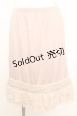 axes femme / 薔薇とパールのミドルペチスカート M ピンクベージュ O-25-10-25-1036-AX-SK-IG-OS